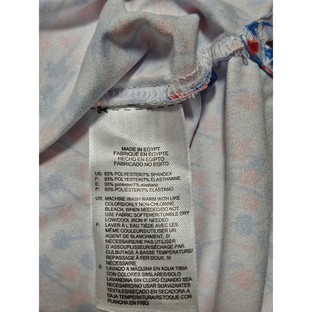 Reebok Speedwick Mens 5XL Polo Shirt Palm Tree Print Blue Orange DXGS25678 - Picture 6 of 9